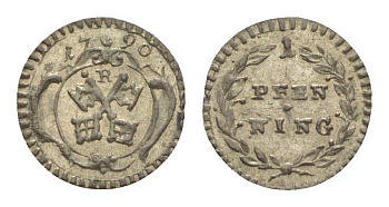 Регенсбург 1 пфенниг 1790 KM 447 серебро UNC 1529-731