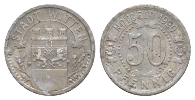 Виттен 50 пфеннигов 1920 Funck 604.9, Men05 27464.20, Men18 34499.20 алюминий 4637-1254