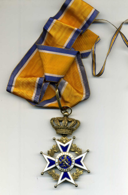 Нидерланды орден крест командующего, оранжевый Нассау (ORANIAN-NASSAU), серебро, позолота, в оригинальной коробке 4-3-5-04