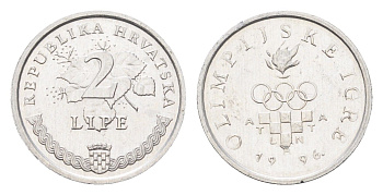 Хорватия 2 липы 1996 XXVI летние Олимпийские Игры, Атланта 1996 KM 36 алюминий UNC 4659-652