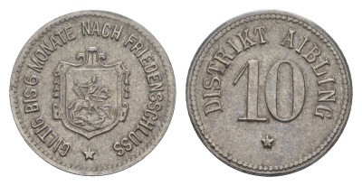 Айблинг 10 пфеннигов ND Funck 7.3A, Men05 191.3, Men18 289.3 железо 4528-431