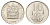 ЮАР 10 центов 1978 герб, цветок алоэ KM 85 никель UNC 4696-1025