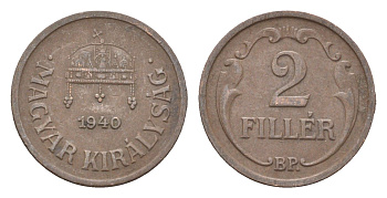 Венгрия 2 филлера 1940 BP KM 506 бронза 4665-463