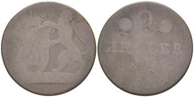 Гессен-Кассель 2 геллера ND KM 541 медь 210-1215