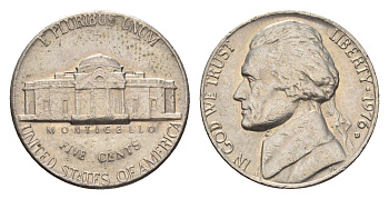 США 5 центов 1976 KM A192 медно-никель 4613-1036