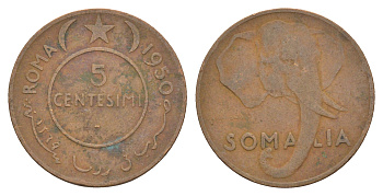 Сомали 5 чентезимо 1950 KM 2 медь 4610-1154