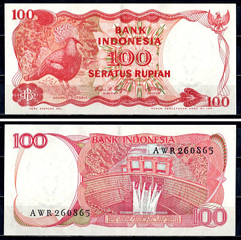 Индонезия 100 рупий 1984 Pick 122 бумага 6312-60-2-2