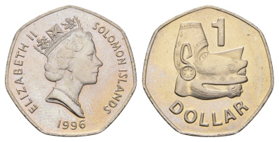 Соломоновы Острова 1 доллар 1996  KM 72 медно-никель   UNC 4680-214
