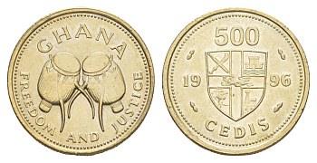 Гана 500 седи 1996 KM 34 никель латунь UNC 4642-152