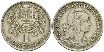Португалия 1 эскудо 1964 KM 578 медно-никель 4148-421