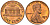 США 1 цент 1969 S (Сан-Франциско), Авраам Линкольн KM 201 медь цинк BUC 4516-757