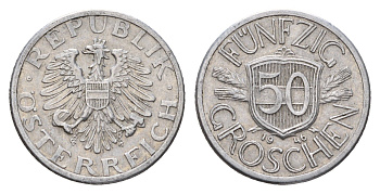 Австрия 50 грошей 1946 KM 2870 алюминий 4669-715