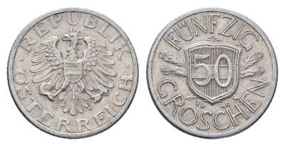 Австрия 50 грошей 1946 KM 2870 алюминий 4669-715