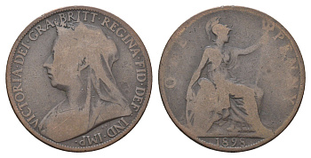 Великобритания 1 пенни 1898 Виктория (1837-1901) KM 790, Spink 3961 бронза 4661-426