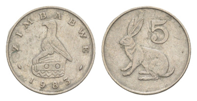 Зимбабве 5 центов 1983 KM 2 медно-никель 4189-935