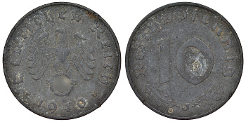 Германия 10 рейхспфеннигов 1940 J KM 101, J. 371 цинк 4121-1025