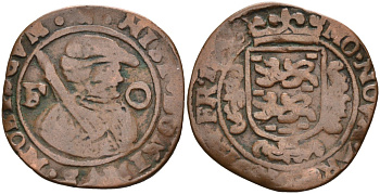 Фризия (Friesland) 2 дуита 1607 KM 41 медь 1528-341