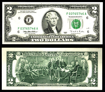 США 2 доллара 1995 Pick 497 бумага 2119-33-3-2