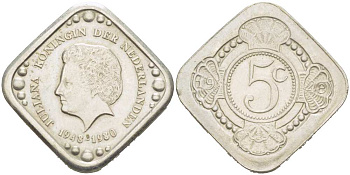 НИДЕРЛАНДЫ ЖЕТОН 1980 КОРОЛЕВА ЮЛИАНА (1948-1980) медно-никель 217-416