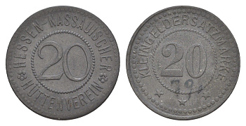 Айбельсхаузен 20 пфеннигов ND Men05 6179.2, Men18 7768.2 цинк 1518-115