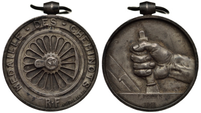 Франция медаль 1943 медаль лучшему железнодорожнику 1072-1-21