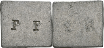 НИДЕРЛАНДЫ ЖЕТОН ND НА АВЕРСЕ НАДЧЕКАН FF, РАЗМЕР 29 Х 31 ММ. алюминий 97-712