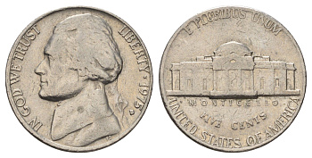 США 5 центов 1975 Джефферсон KM A192 медно-никель 4671-916