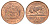 ЮАР 2 цента 1970 герб, антилопа гну KM 83 бронза UNC 4695-1035