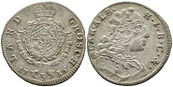 Бавария 3 крейцера 1736 Карл VII Альбрехт (1726-1744) KM 180 серебро 54-941