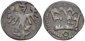 Польша 1 денарий 1492-1501 Ян I Ольбрахт Васа (1492-1501), вес 0,38 гр. серебро 1517-512