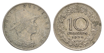 Австрия 10 грошей 1925 KM 2838 медно-никель 4659-139
