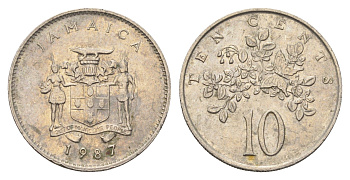 Ямайка 10 центов 1987 KM 47 медно-никель 4663-935