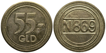 НИДЕРЛАНДЫ ЖЕТОН РЕКЛАМНЫЙ ND 55 - GLD, № 869 железо медь 93-1016