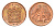 ЮАР 1 цент 1998 герб, капские воробьи KM 170 сталь плакированная медью UNC 4694-233