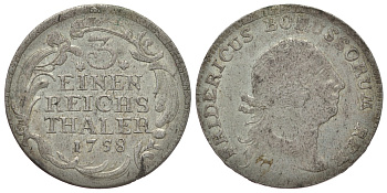 ПРУССИЯ 1/3 РЕЙХСТАЛЕРА 1758 ФРИДРИХ II (1740-1786), ДРЕЗДЕН KM 285 серебро 1522-815