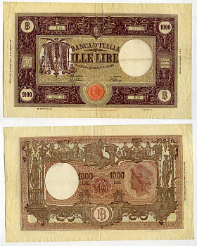 Италия 1000 лир 6 марта 1944 Pick 72a, 451-286-1