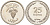 Израиль 25 прута 1949 с жемчужиной KM 12 медно-никель UNC 192-554