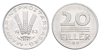 Венгрия 20 филлеров 1983 BP KM 573 алюминий UNC 4647-716