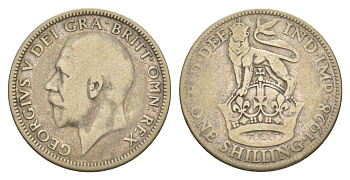 Великобритания 1 шиллинг 1928 Георг V (1910-1936) KM 833, Spink 4039 серебро 34-221