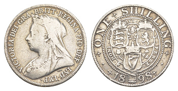 Великобритания 1 шиллинг 1898 Виктория (1837-1901) KM 780, Spink 3940 серебро 1516-1034