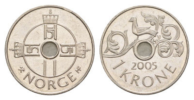 Норвегия 1 крона 2005 Харальд V (1991-) KM 462 медно-никель 4635-743