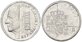 Испания 1 песета 1998 Хуан Карлос I (1975 - 2014) KM 832 алюминий 4154-517