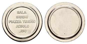 Италия, Турин телефонный жетон диаметр 24 мм, вес 5,6 гр нержавеющая сталь 4670-855