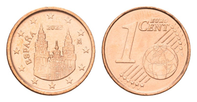 Испания 1 евроцент 2025 тираж 2.500 экземпляров KM 1144 сталь плакированная медью BU 4174-814