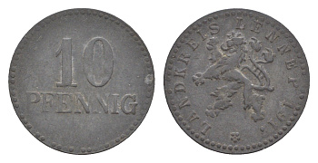 Леннеп 10 пфеннигов 1917 Funck 289.2, Men05 14939.2, Men18 18747.2 цинк 4643-963