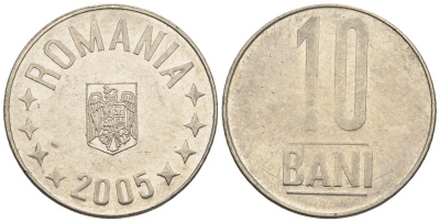 Румыния 10 бань (бани) 2005 KM 191 сталь плакированная никелем 85-341