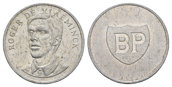 Бельгия жетон BP - бельгийский велогонщин - Роже де Вламинк ND (1970) диаметр 32 мм, вес 3,8 гр алюминий 4645-1114
