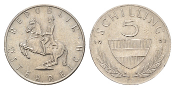 Австрия 5 шиллингов 1971 KM 2889a медно-никель 4671-643