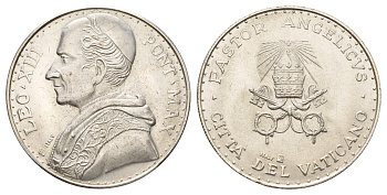 Ватикан медаль "Лев XIII" ND (1975) диаметр 35 мм, вес 16,2 гр бронза плакированная серебро 4667-1116