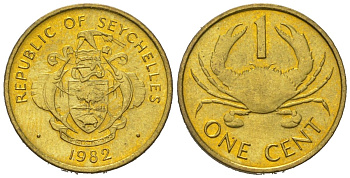 Сейшельские Острова (Сейшелы) 1 цент 1982 KM 46 латунь UNC 192-459